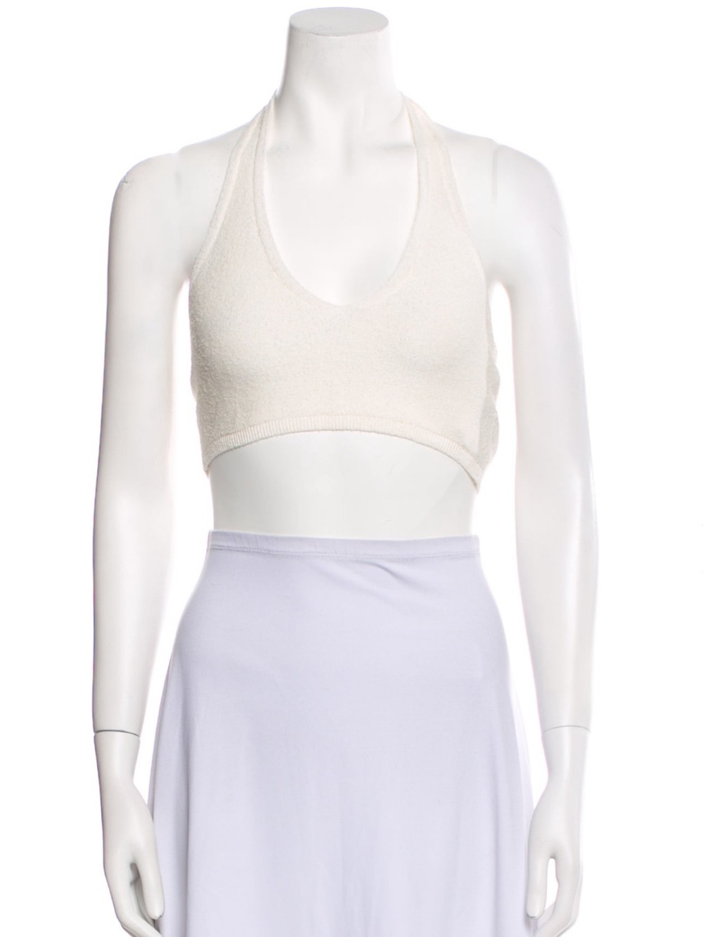 NWT BA&SH Cream White Halter Crop Top